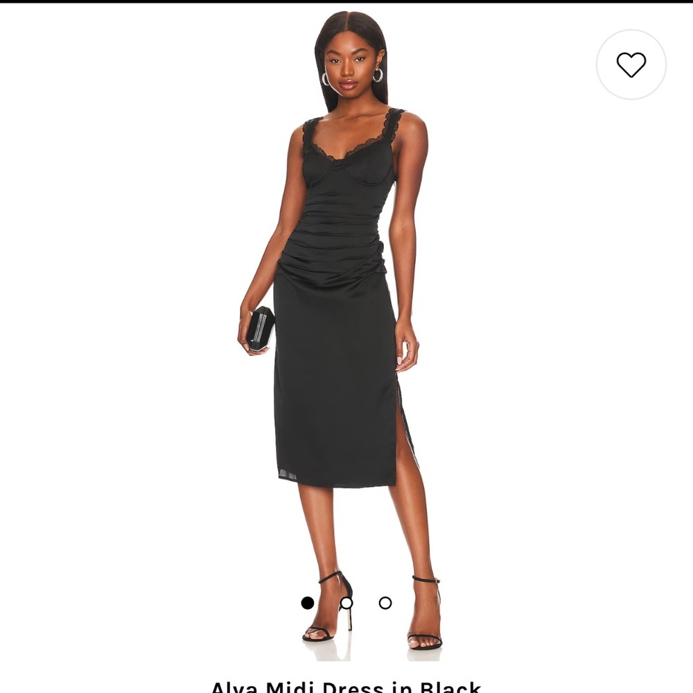 Alva Midi Dress in Black